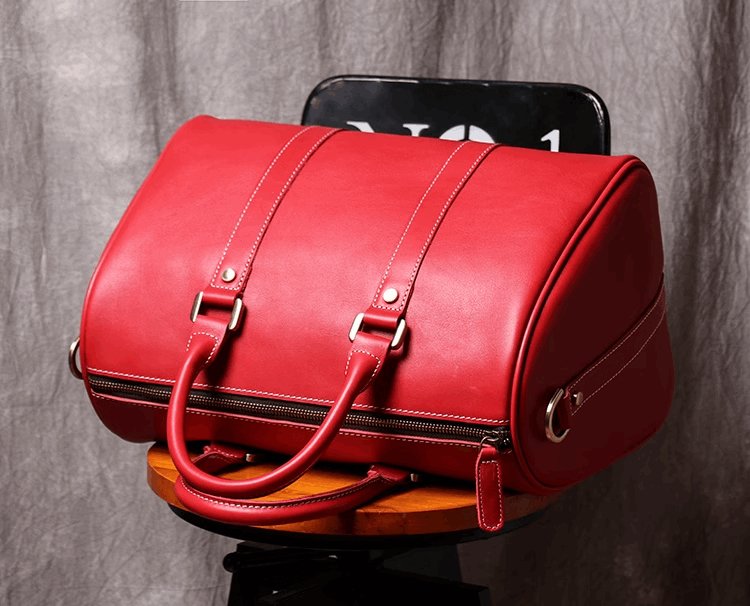 Luxury Retro Men's And Women's Leather Travel Bag - Classic Leather Bag