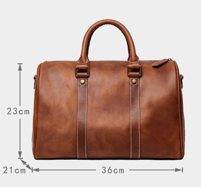 Luxury Retro Men's And Women's Leather Travel Bag - Classic Leather Bag