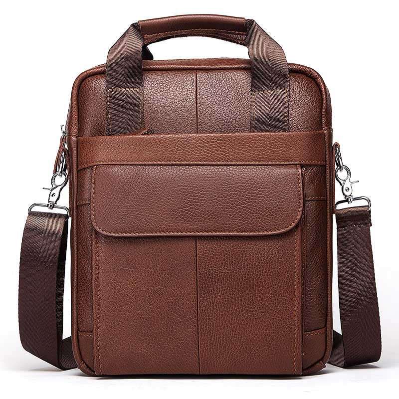 Men's Business Commute Genuine Leather Messenger Bag - Classic Leather Bag