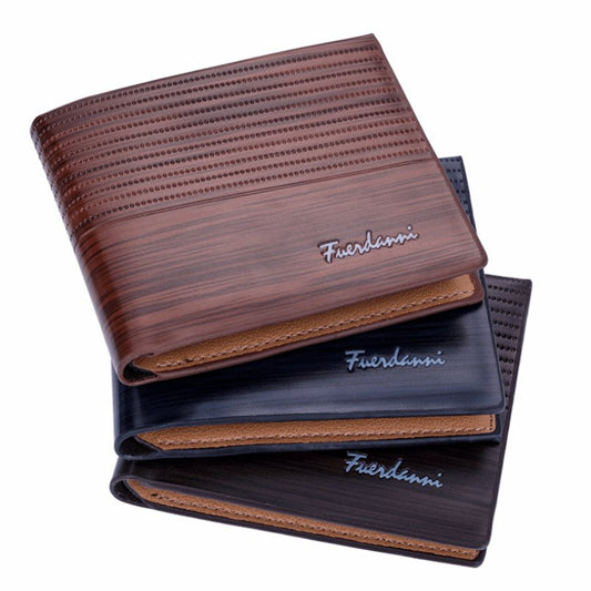 Men's Embossed Multi-Card Wallet - Classic Leather Bag