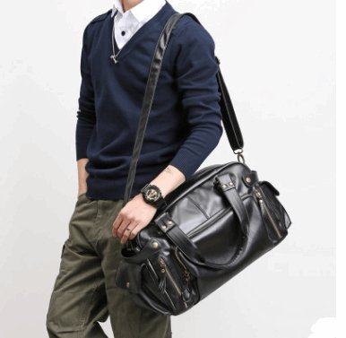 Men's Large Capacity Shoulder Messenger Bag - Classic Leather Bag