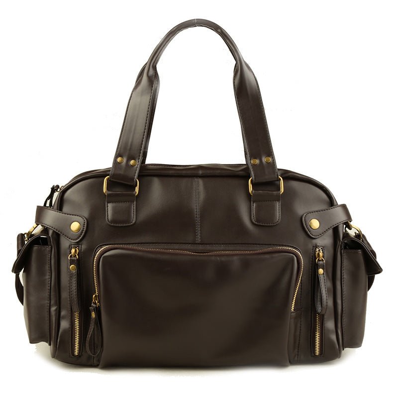 Men's Large Capacity Shoulder Messenger Bag - Classic Leather Bag