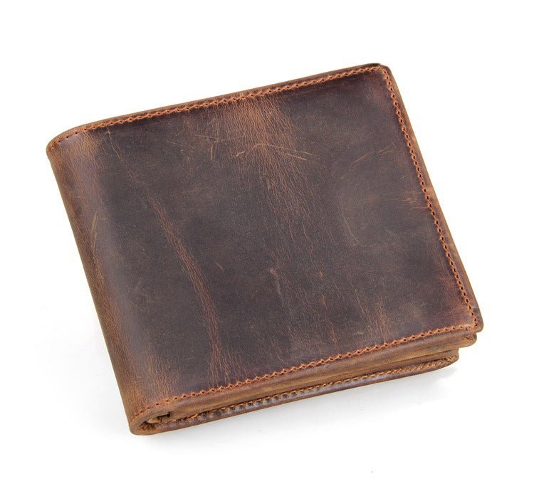 Men's Luxury Cowhide Leather Wallet - Classic Leather Bag