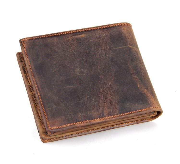 Men's Luxury Cowhide Leather Wallet - Classic Leather Bag