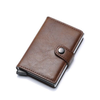 Men's RFID Anti-theft Aluminum Synthetic Leather Wallet - Classic Leather Bag