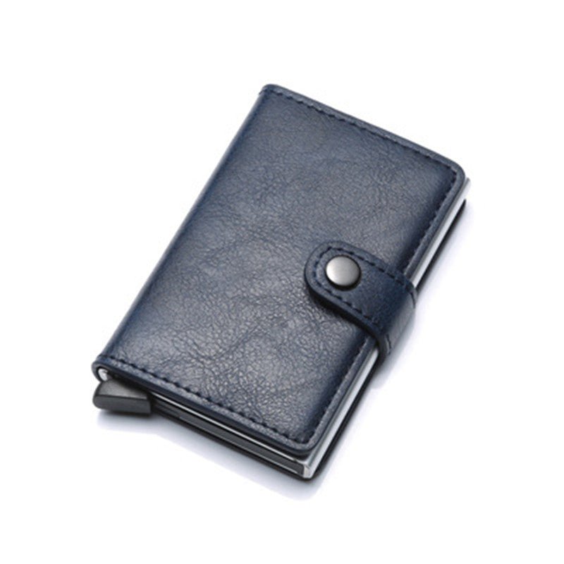 Men's RFID Anti-theft Aluminum Synthetic Leather Wallet - Classic Leather Bag