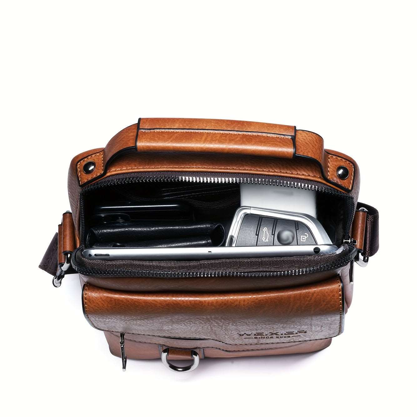 Men's Shoulder Crossbody Messenger Bag - Classic Leather Bag