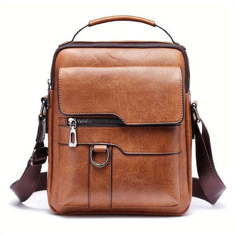 Men's Shoulder Crossbody Messenger Bag - Classic Leather Bag