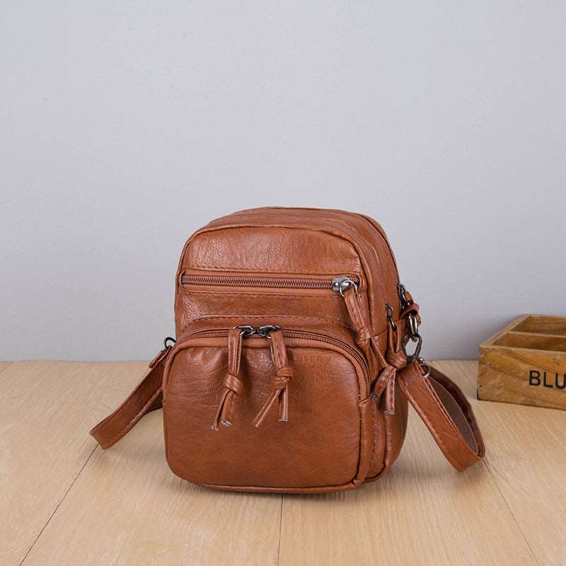 Women Soft Leather Crossbody Travel Bag - Classic Leather Bag