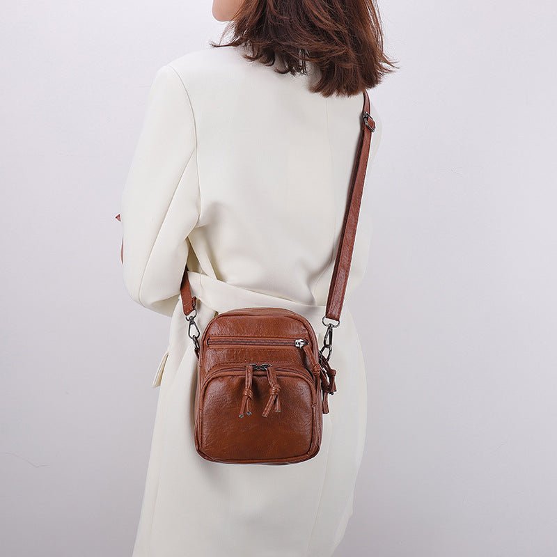 Women Soft Leather Crossbody Travel Bag - Classic Leather Bag