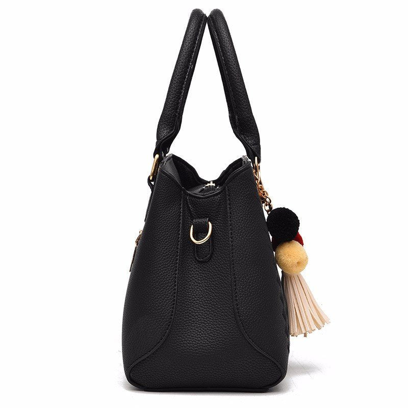 Women's Crossbody Handle Bag - Classic Leather Bag