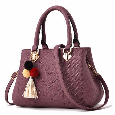 Women's Crossbody Handle Bag - Classic Leather Bag