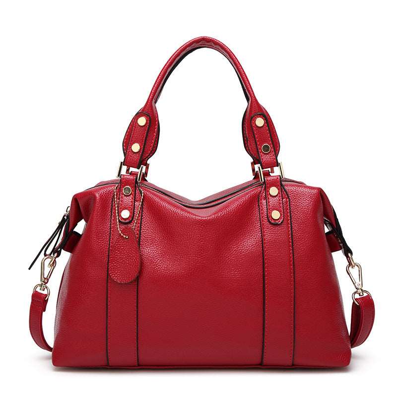 Women's Fashion Synthetic Leather Handbag - Classic Leather Bag