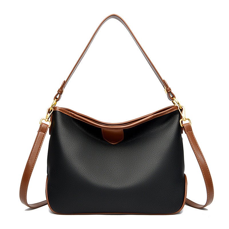 Women's Large-Capacity Crossbody Bucket Bag - Classic Leather Bag