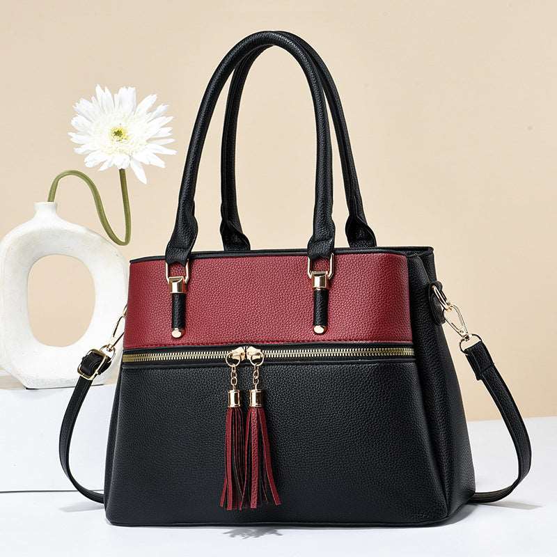 Women's Large Capacity Soft Leather Tassel Shoulder Bag - Classic Leather Bag