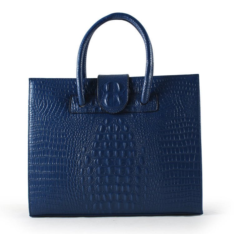 Women's Large Crocodile Tote - Classic Leather Bag