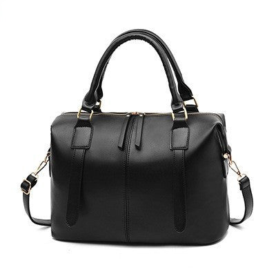 Women's Large Leather Vintage Handbag - Classic Leather Bag