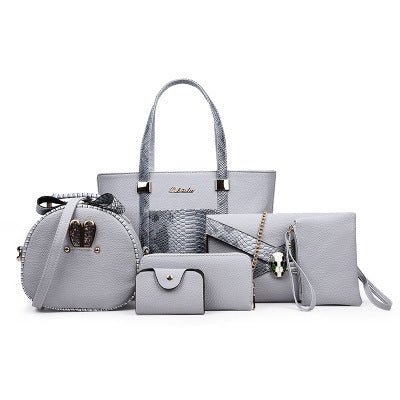 Women's Large Matching Bag Set - Classic Leather Bag