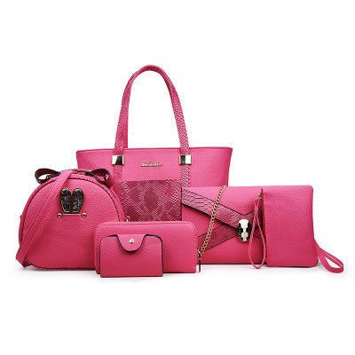 Women's Large Matching Bag Set - Classic Leather Bag