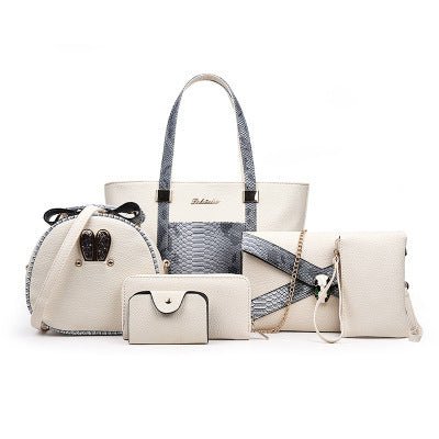 Women's Large Matching Bag Set - Classic Leather Bag