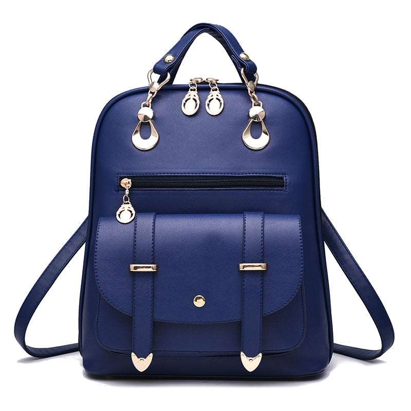 Women's Leather Dual-Use Backpack - Classic Leather Bag