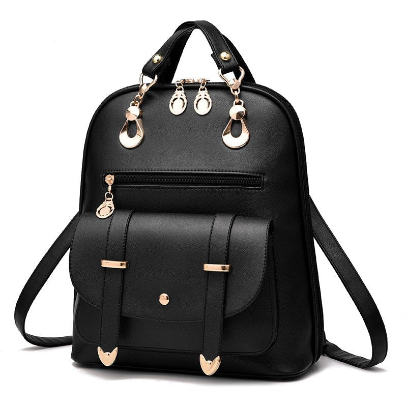 Women's Leather Dual-Use Backpack - Classic Leather Bag