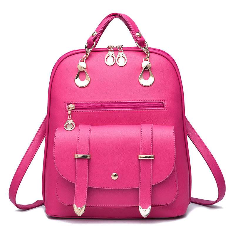 Women's Leather Dual-Use Backpack - Classic Leather Bag