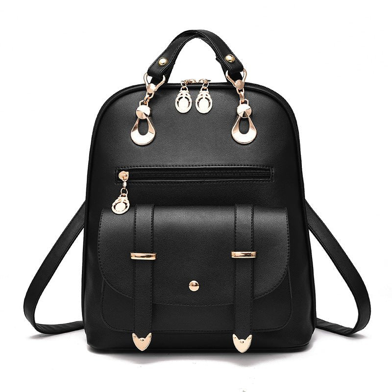 Women's Leather Dual-Use Backpack - Classic Leather Bag