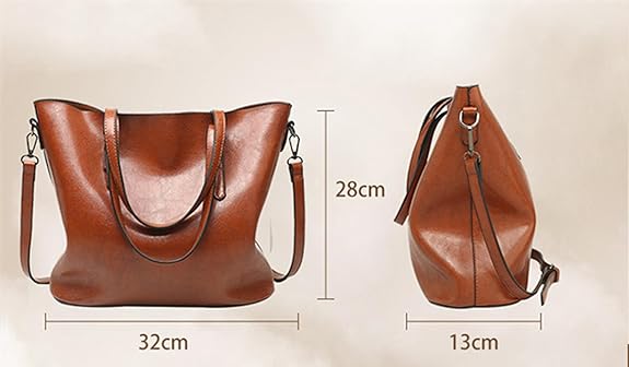 Women's Leather Minimalist Tote Bag - Classic Leather Bag