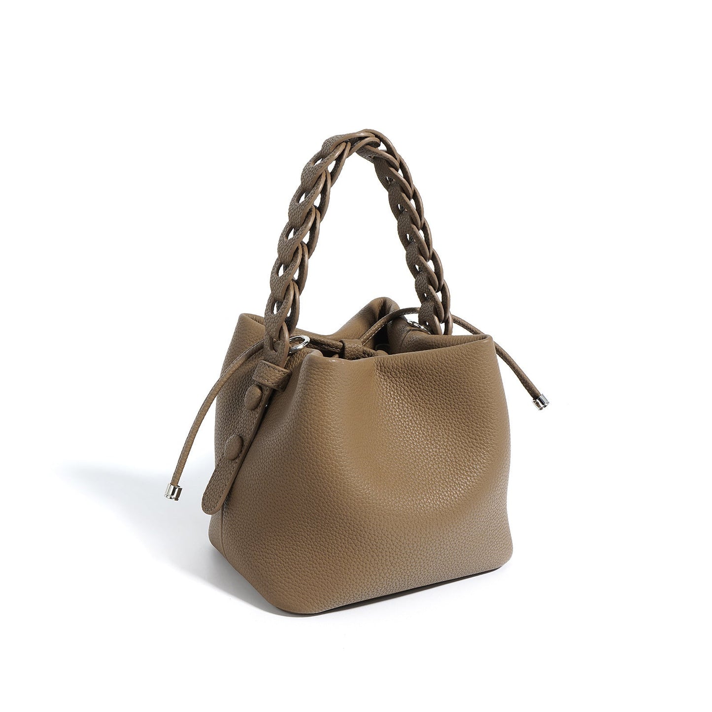 Women's Luxury Genuine Leather Bucket Bag Spring - Classic Leather Bag