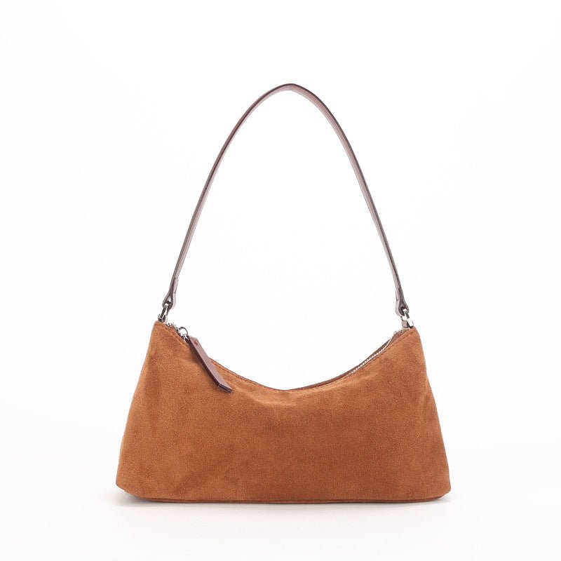 Women's Luxury Suede Underarm Leather Shoulder Handbag - Classic Leather Bag