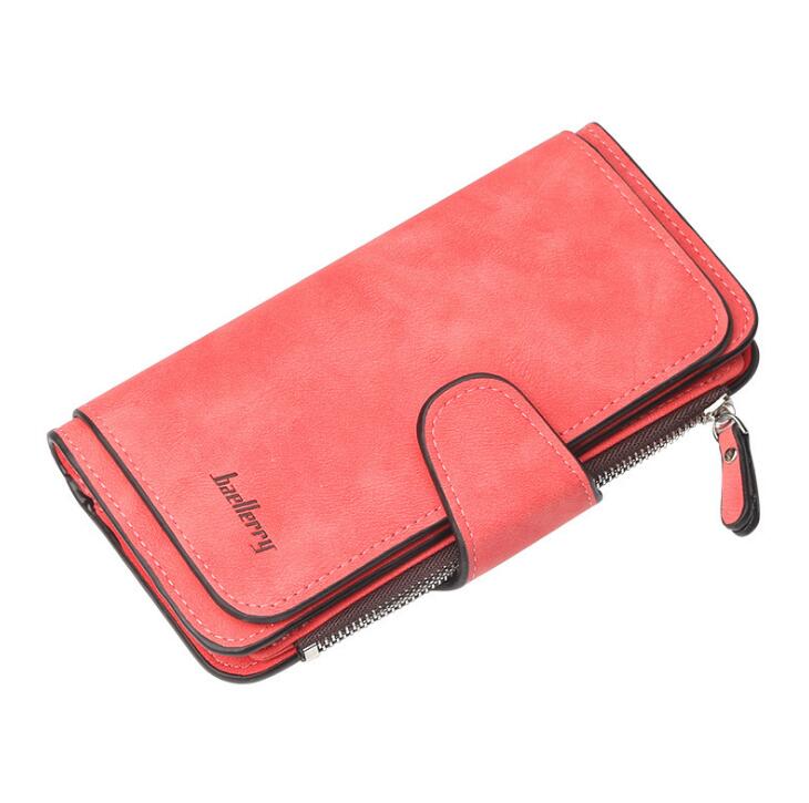 Women's Magnetic Clasp Wallet - Classic Leather Bag