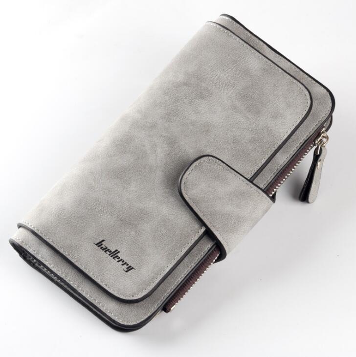 Women's Magnetic Clasp Wallet - Classic Leather Bag