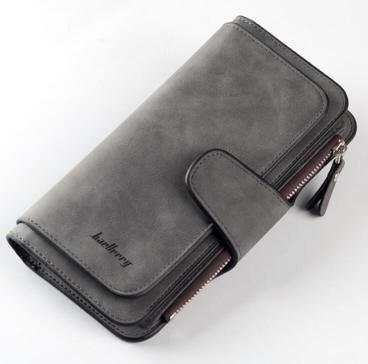 Women's Magnetic Clasp Wallet - Classic Leather Bag