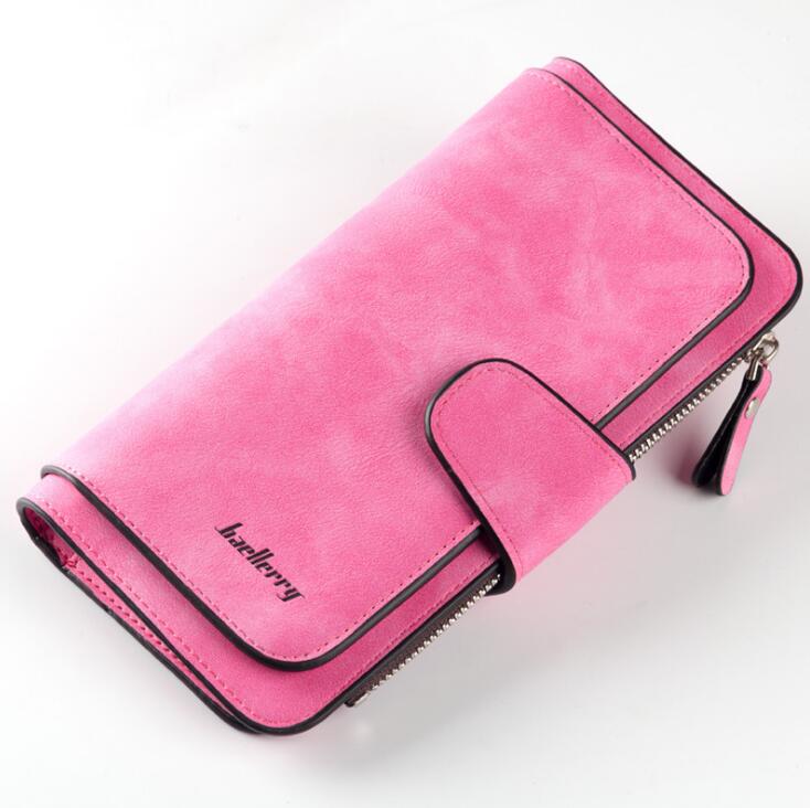 Women's Magnetic Clasp Wallet - Classic Leather Bag