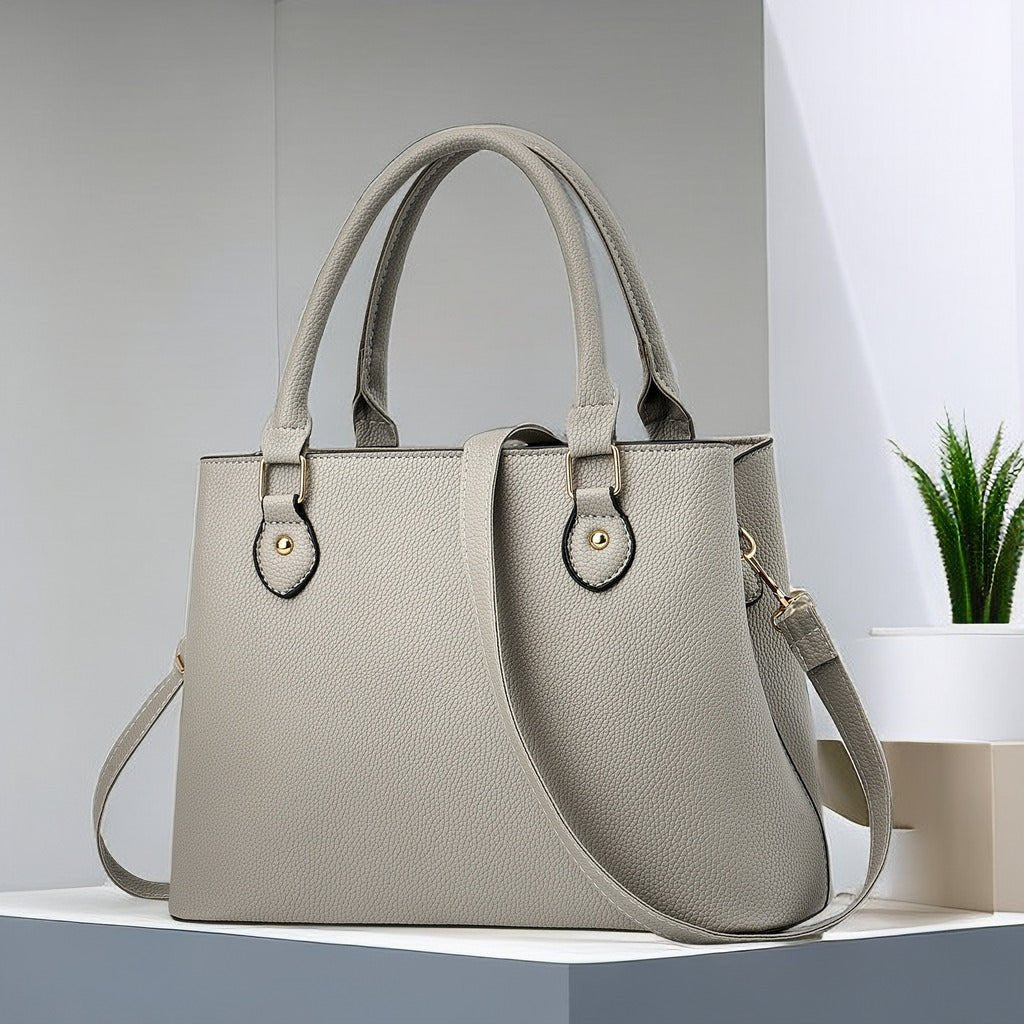 Women's Simple Shoulder Handbag - Classic Leather Bag