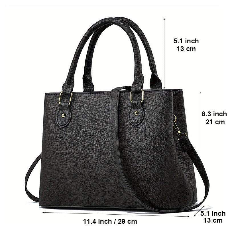 Women's Simple Shoulder Handbag - Classic Leather Bag