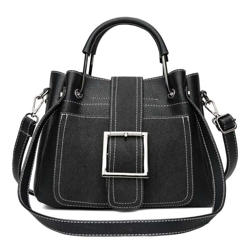 Women's Soft Vintage Bucket Handbag - Classic Leather Bag