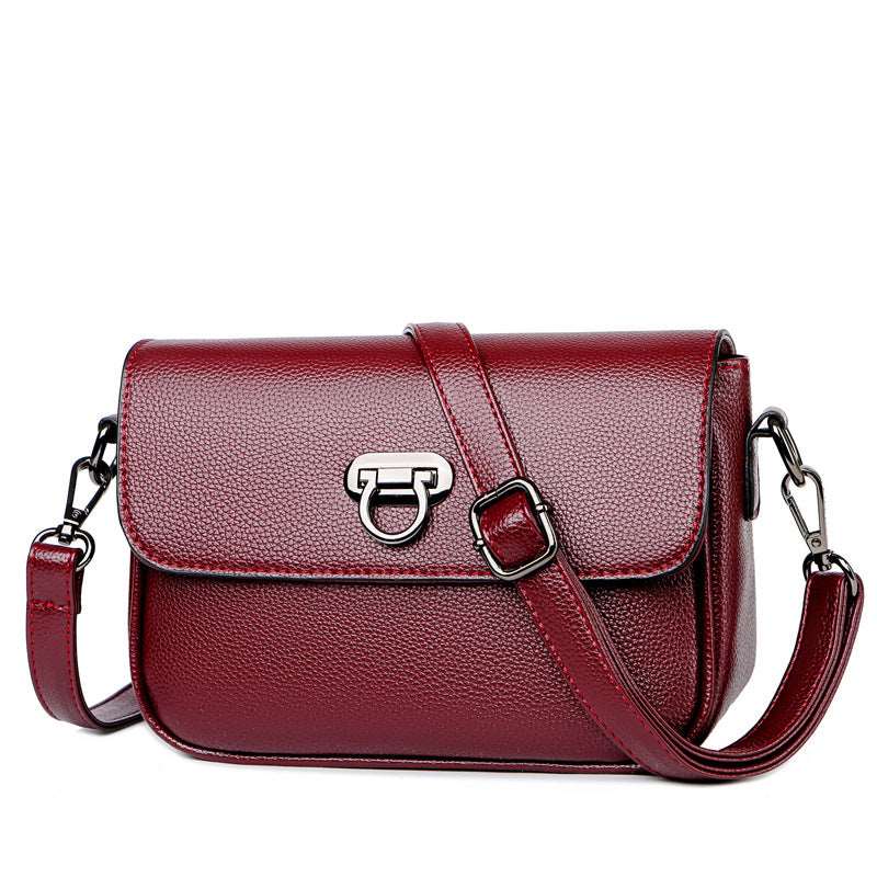 Women's Square Shoulder Messenger Bag - Classic Leather Bag