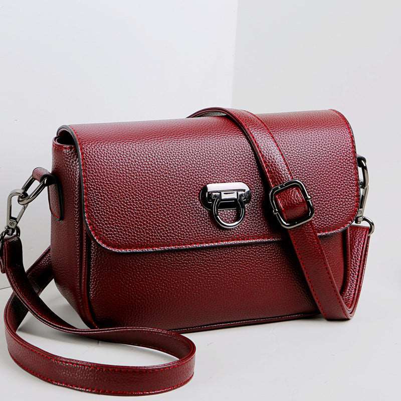 Women's Square Shoulder Messenger Bag - Classic Leather Bag