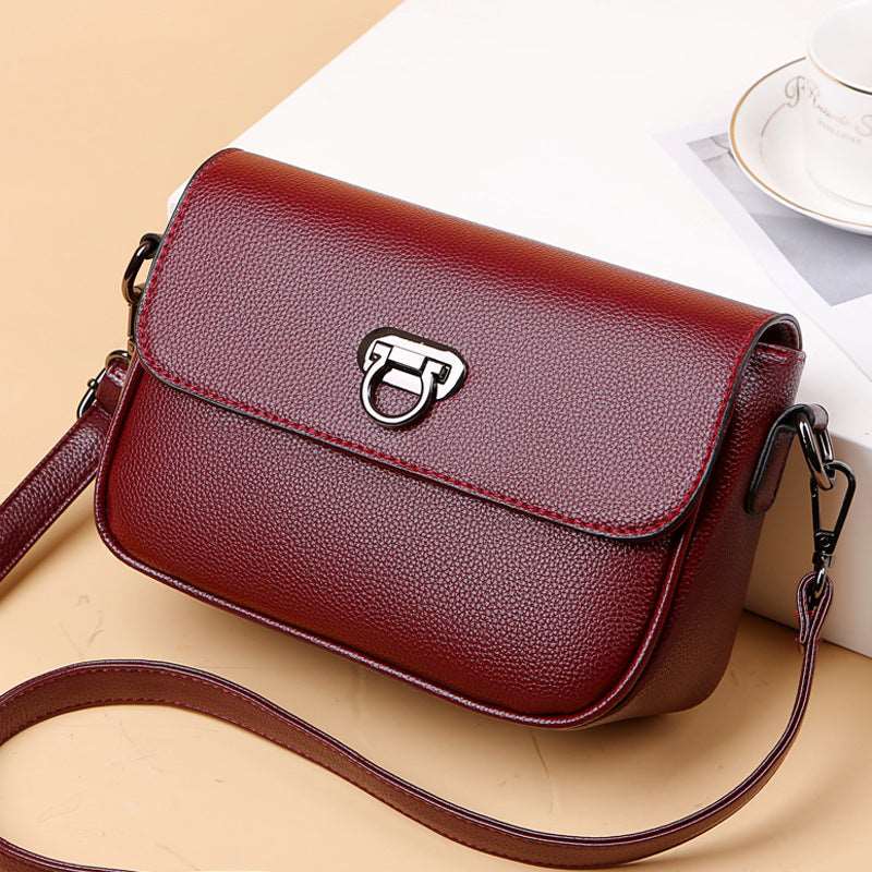 Women's Square Shoulder Messenger Bag - Classic Leather Bag