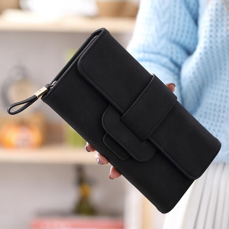 Women's Vegan Faux Leather Clutch Wallet - Classic Leather Bag