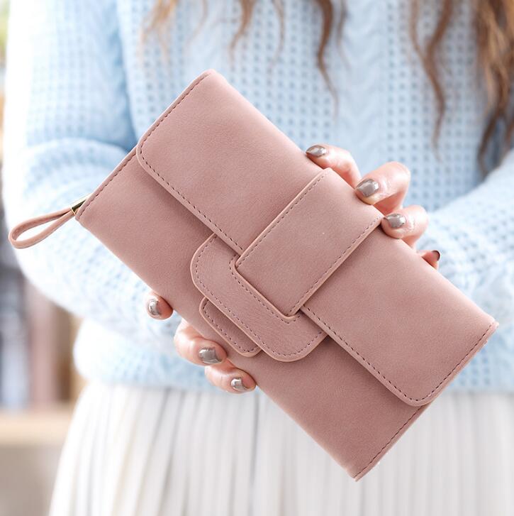 Women's Vegan Faux Leather Clutch Wallet - Classic Leather Bag